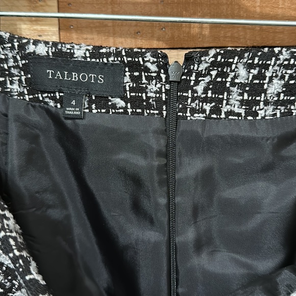 Talbots Women’s Professional/Office Black and White Pencil Skirt - Picture 5 of 5